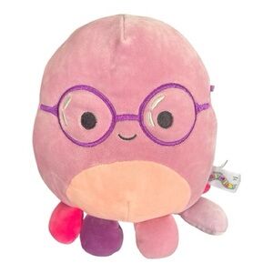 Squishmallows Beula the Octopus Plush Kellytoy Back to School Glasses Plushie